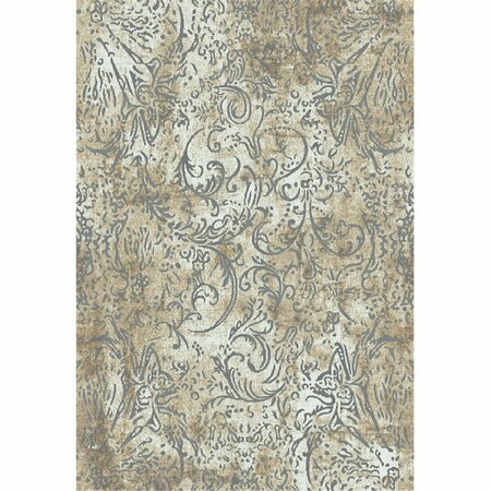 MAYBERRY RUG 7 ft. 10 in. x 9 ft. 10 in. Denver Majestic Area Rug, Cream DN8242 8X10